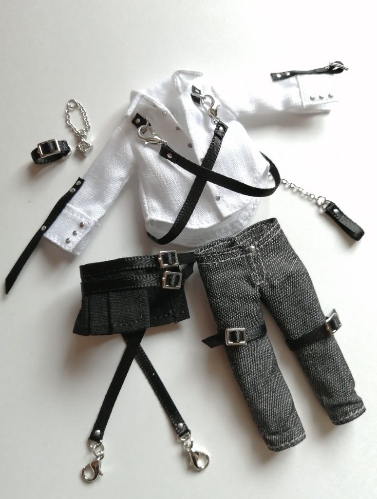 V系メンズドレスシャツset【オビツ11×身長調整キットsize】