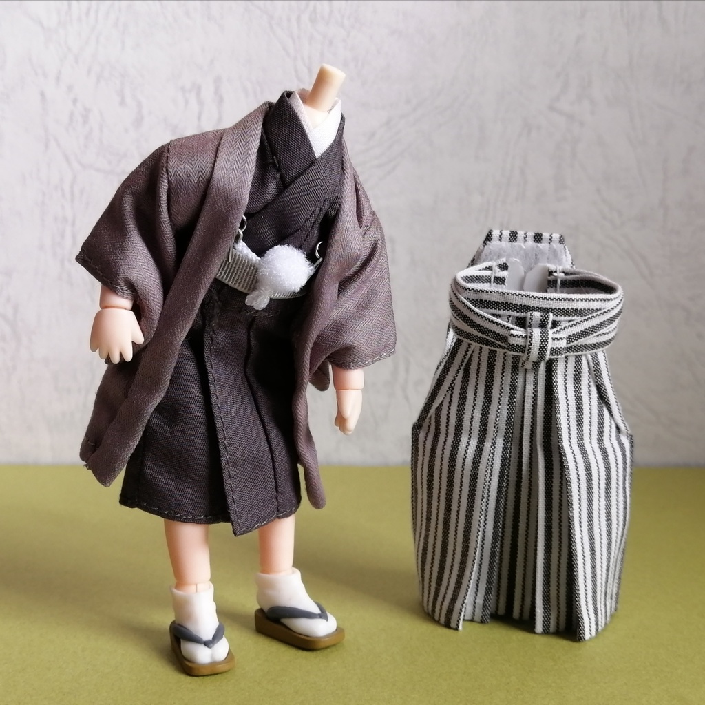 【1/12ドール】男性用行灯袴【5点セット】再販