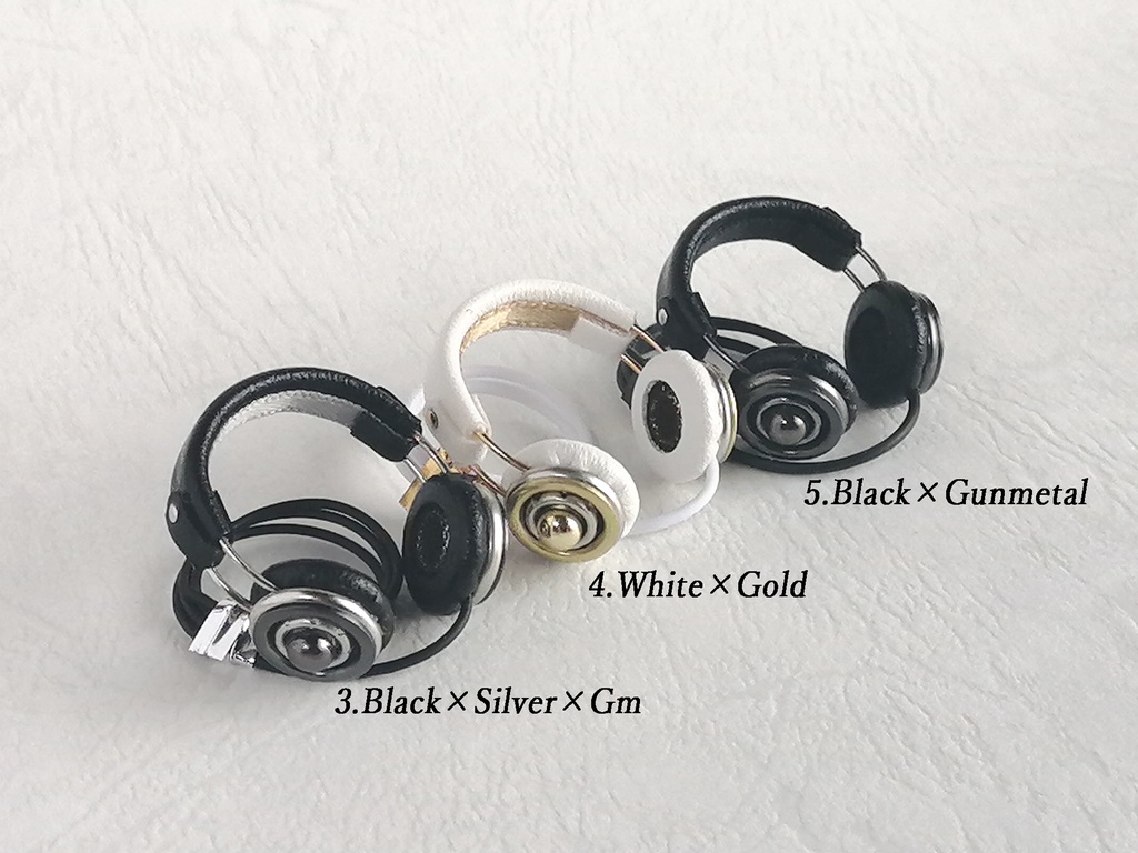 【1/12~1/10向け】ミニチュアヘッドホン 1 【ドール用小物】