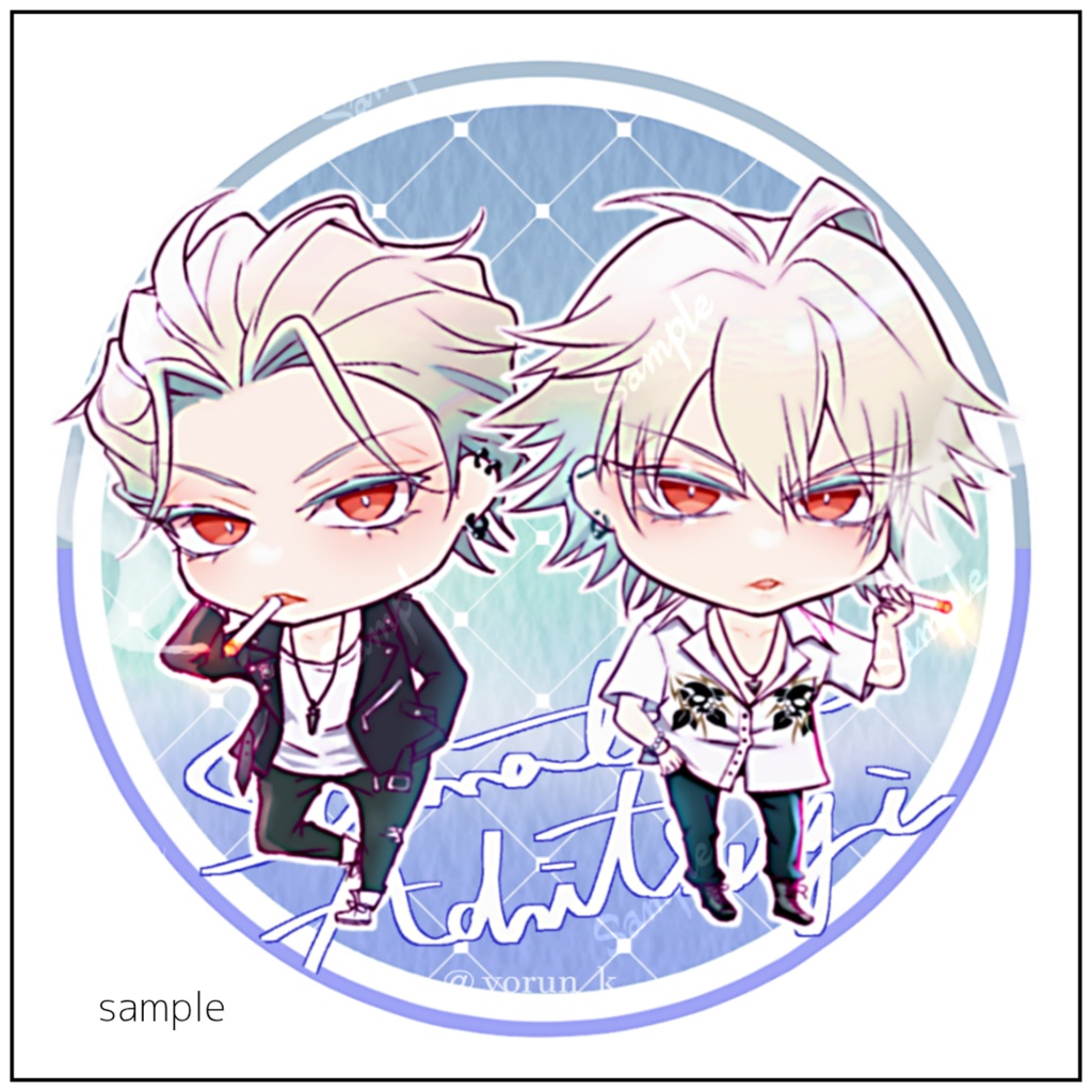 今と過去のミニさま/ささステッカー