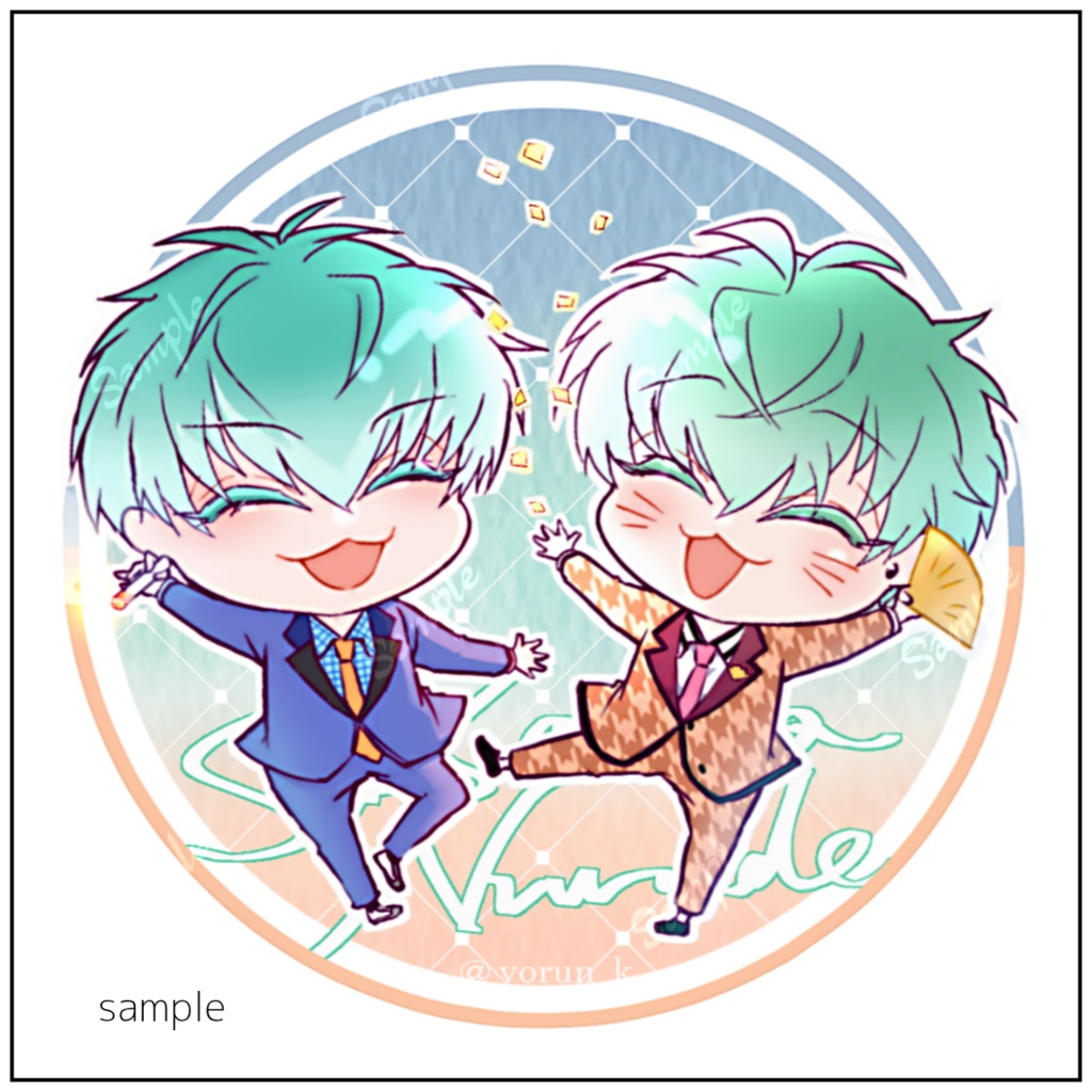 今と過去のミニさま/ささステッカー