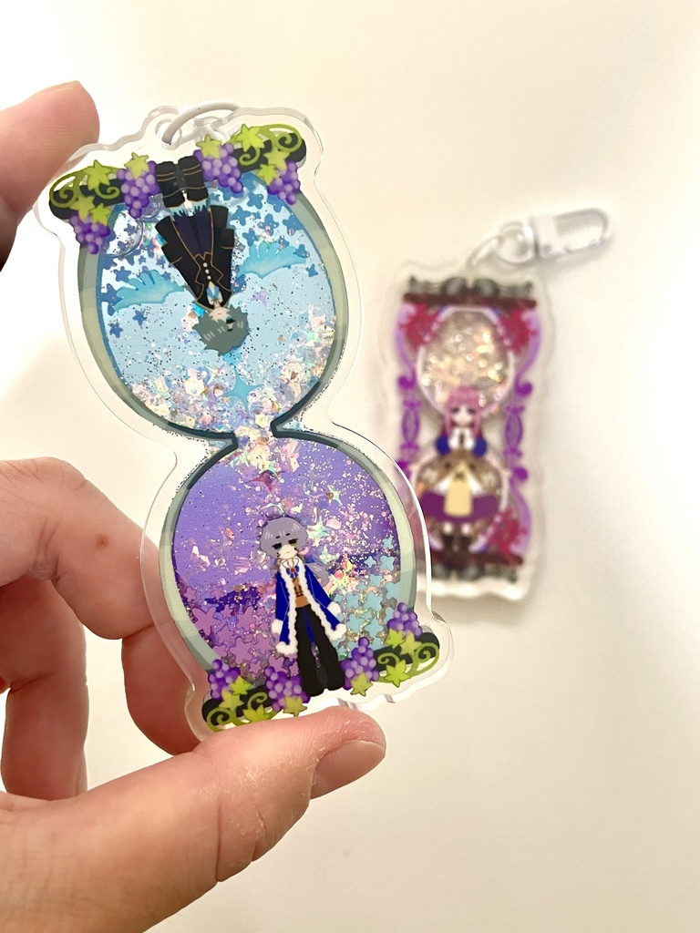 砂時計風アクリルキーホルダー