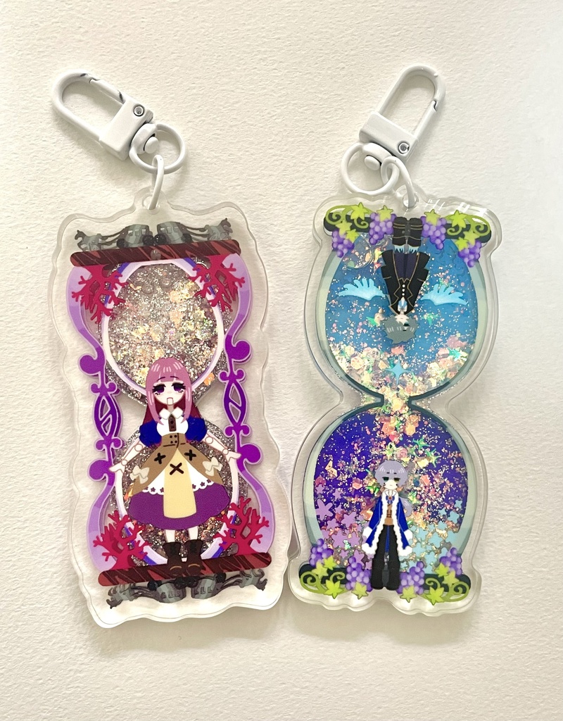 砂時計風アクリルキーホルダー