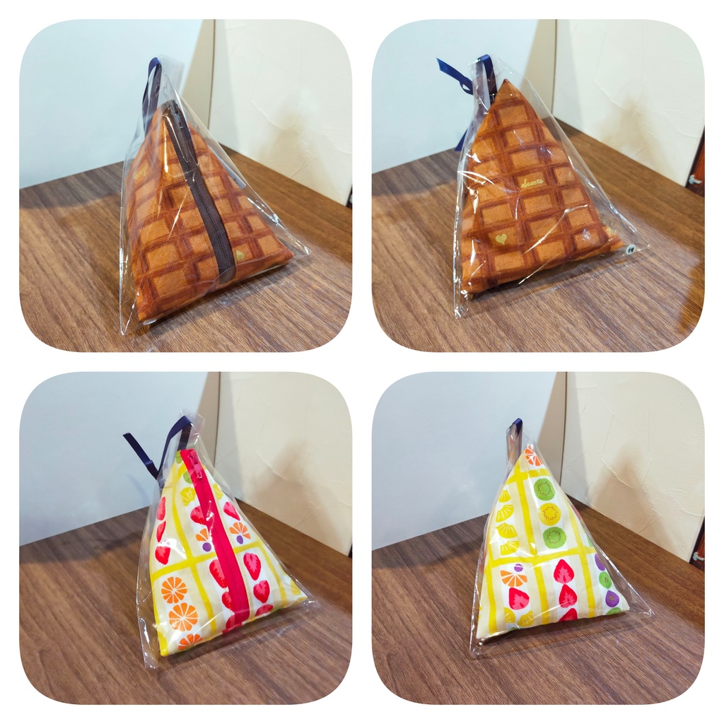 サンカククッションポーチ