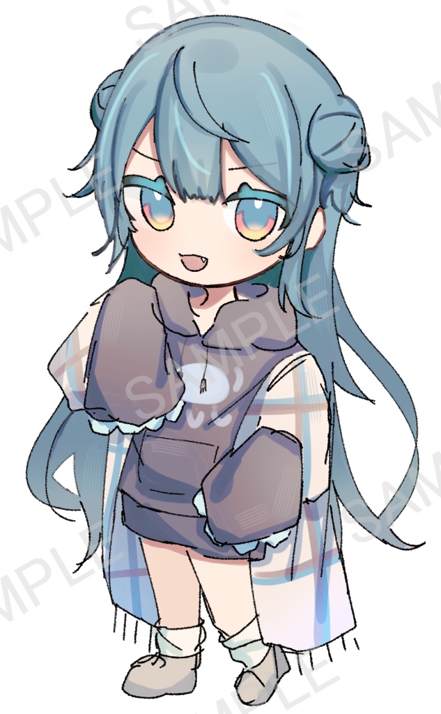 【無料有】立ち絵素材 クラゲモチーフの女の子 SDキャラつき