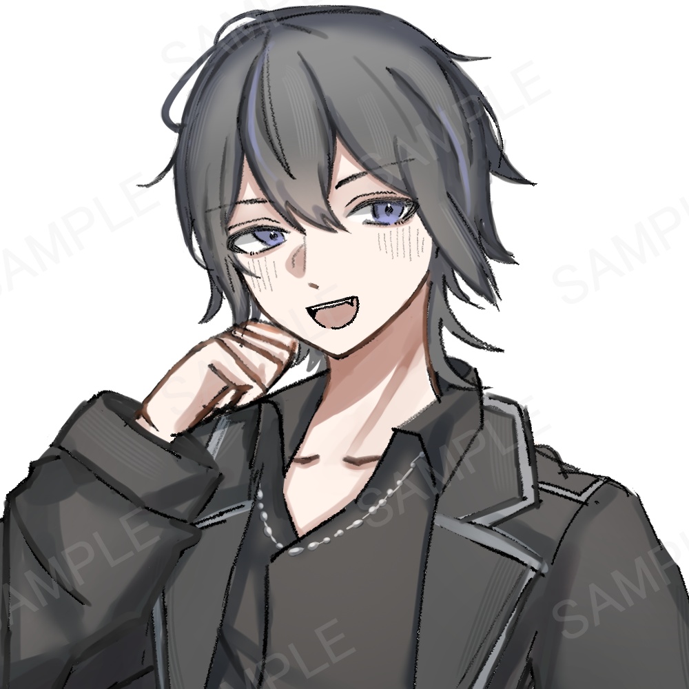 【無料有】立ち絵素材 黒の男の子 SDキャラつき