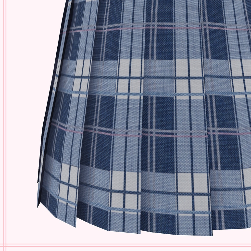 【エルミーナ対応 3D衣装】『制服風プリーツスカート』