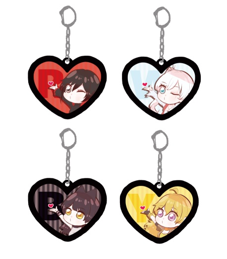 teamRWBY ハート型ラバーキーホルダー