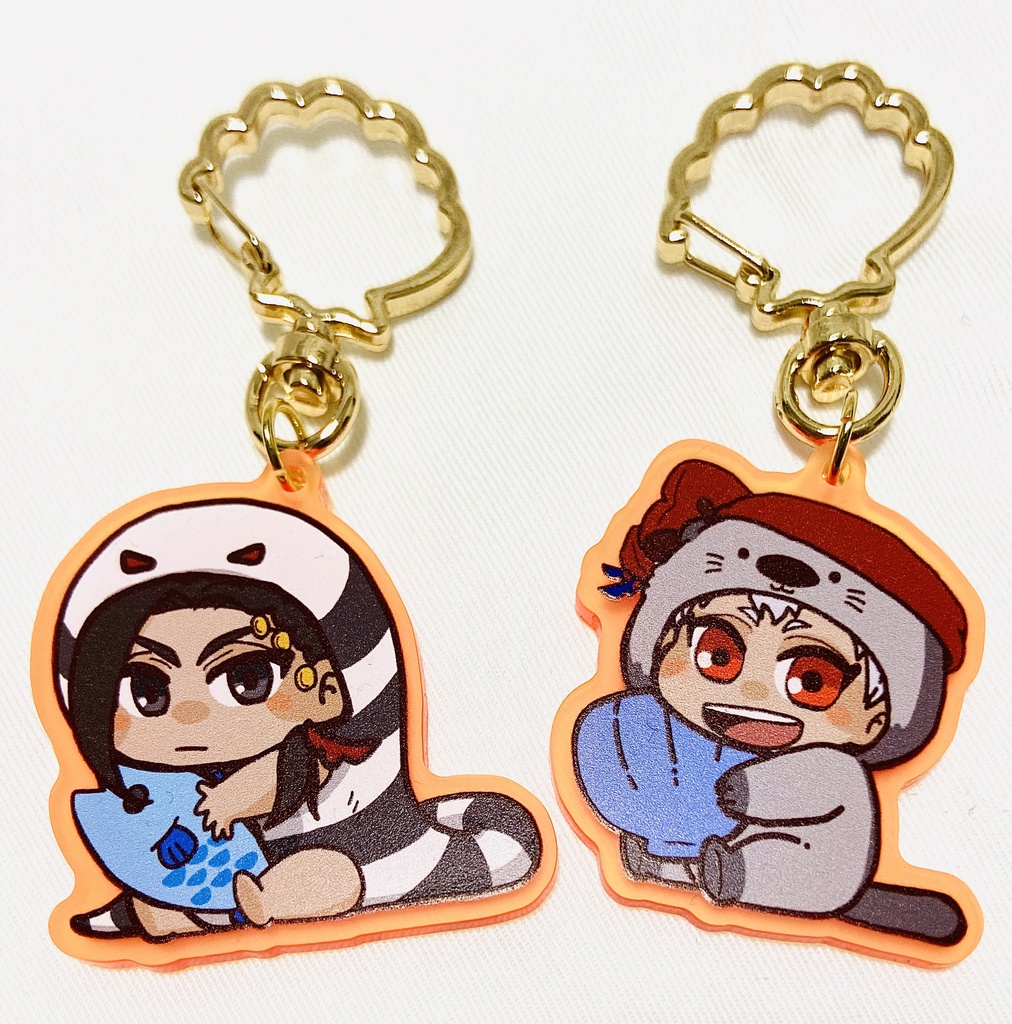 ラッコちゃんとウミヘビくんキーホルダー