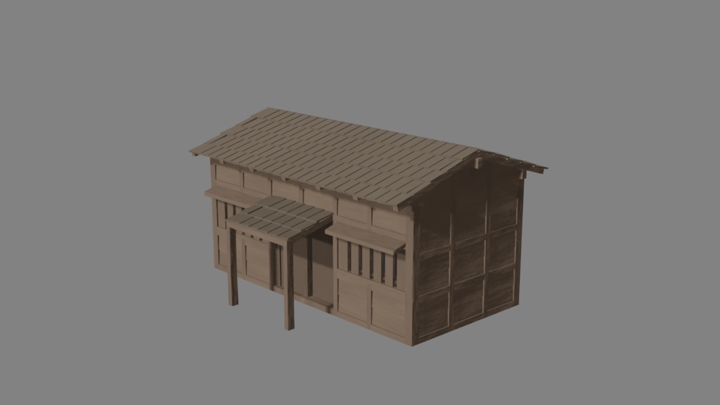 【3Dモデル】明治初頭北海道の小屋