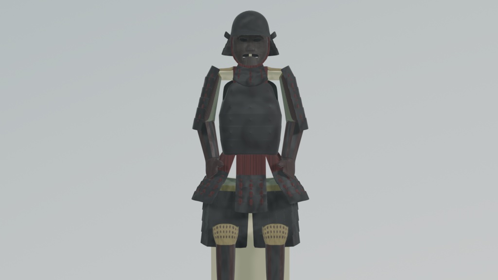 【3Dモデル】当世具足の展示