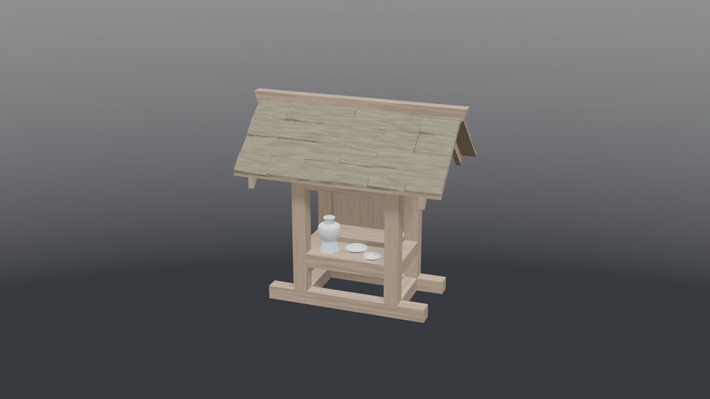 【3Dモデル】ローポリ祠