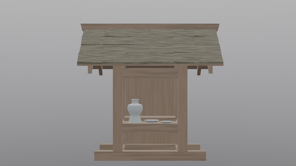 【3Dモデル】ローポリ祠