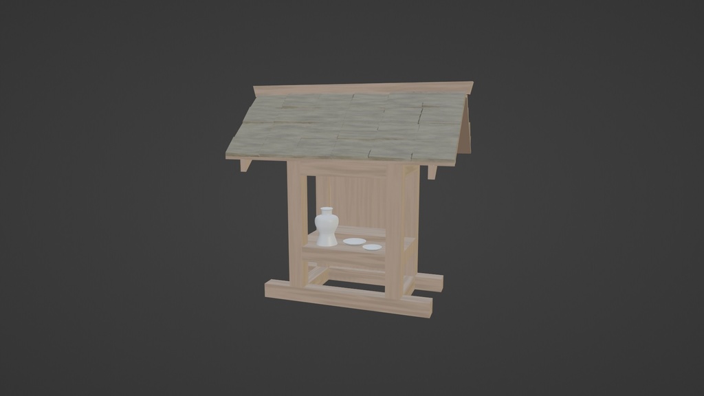 【3Dモデル】ローポリ祠