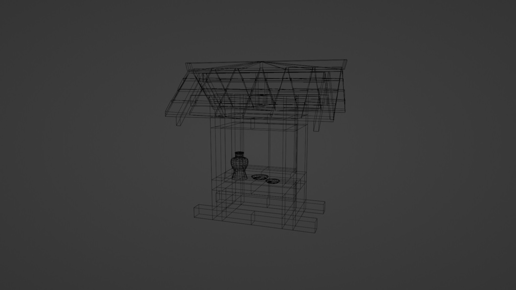 【3Dモデル】ローポリ祠