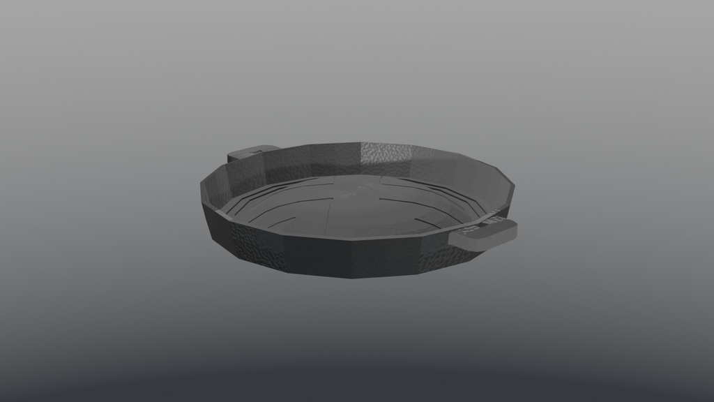 【無料3Dモデル】ローポリジンギスカン鍋