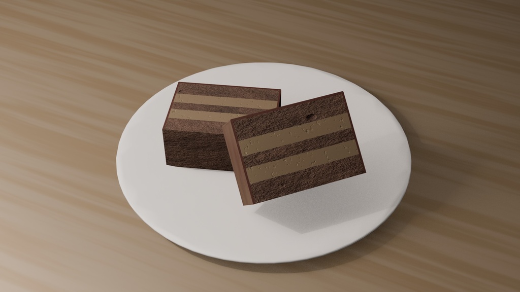 【3Dモデル】チョコレートケーキ