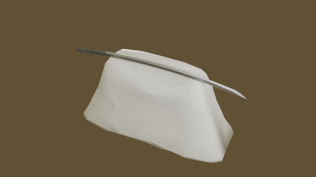 【3Dモデル】打刀の展示