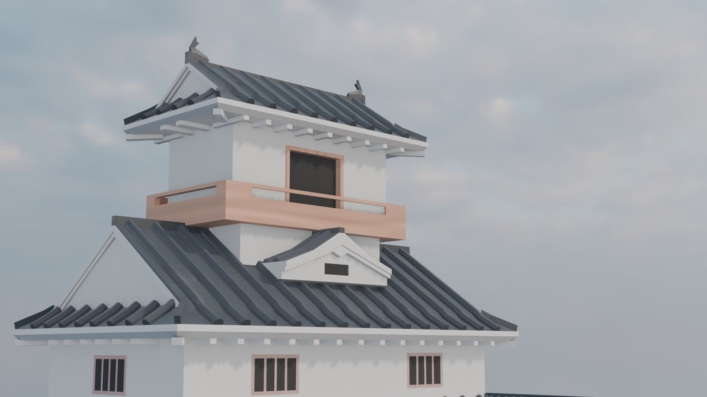 【3Dモデル】ローポリ平城アセットパック