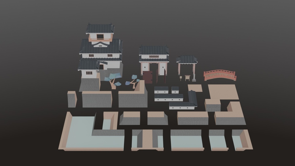 【3Dモデル】平城アセットパック