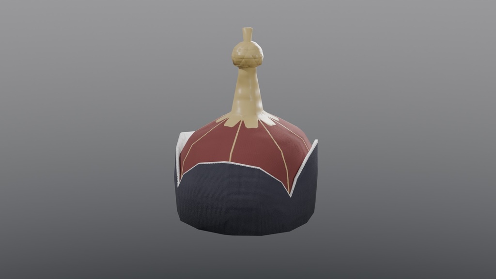 【VRC想定無料モデル】モンゴルの将軍帽 / Mongolian hut