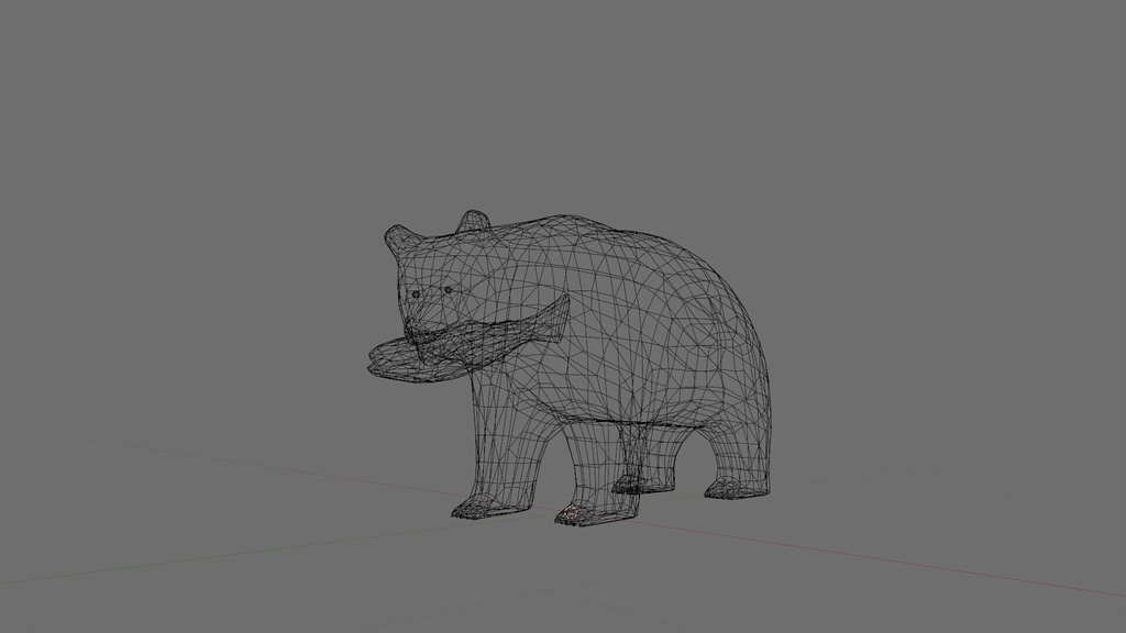 【3Dモデル】木彫りの熊 Ver.3