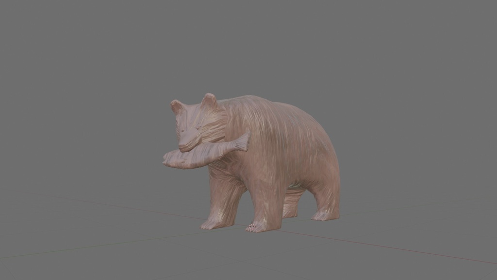 【3Dモデル】木彫りの熊 Ver.3
