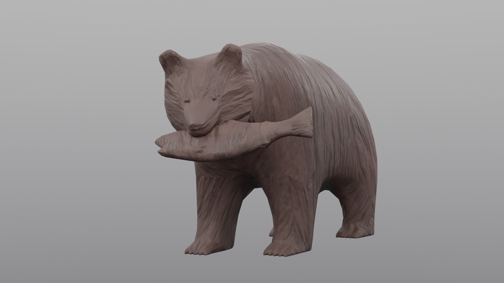 【3Dモデル】木彫りの熊 Ver.3