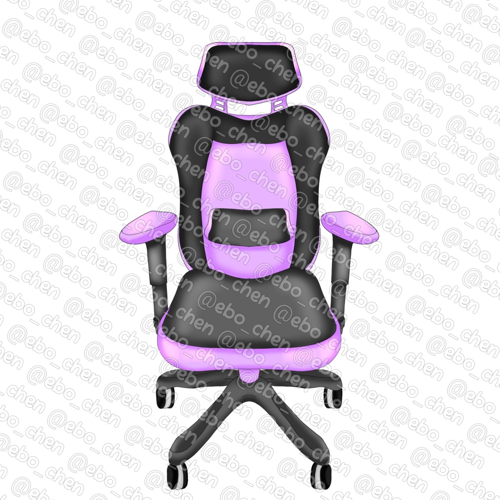 Black and Purple gaming chair