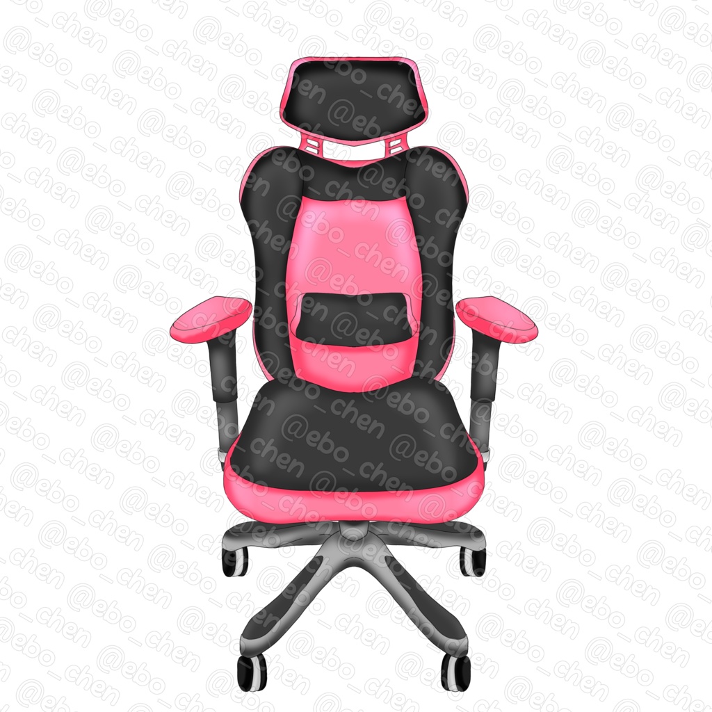 Black and Pink gaming chair PNG
