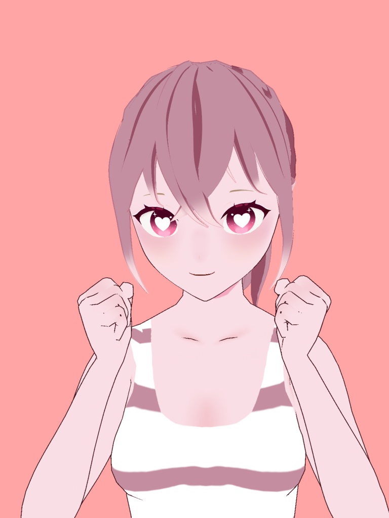 Love heart girl vroid model (CAN EDIT)