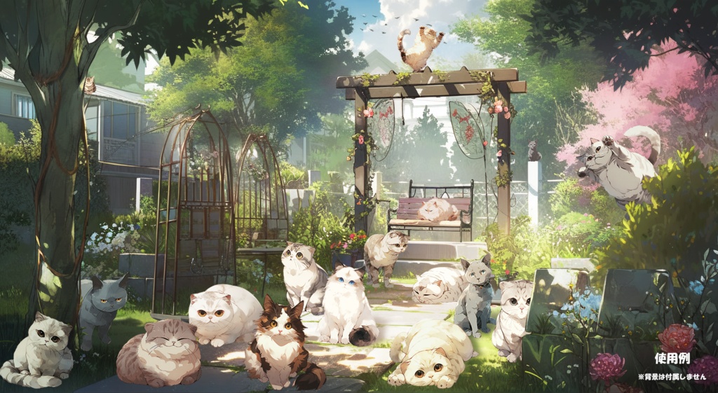 【透過素材】猫100枚+61枚(スコティッシュフォールド、アメリカンショートヘア、ロシアンブルー、ベンガル、マンチカン、スフィンクス、トラ猫)