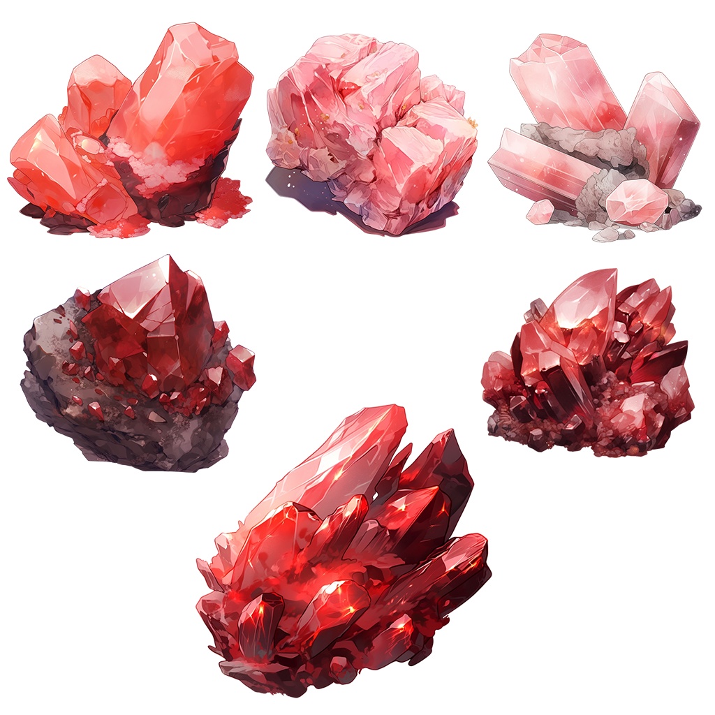 【透過素材】原石51枚No.2(宝石・天然石系、ルビー、ラピスラズリ、ヒスイ、ガーネット、ファイアオパール、クォーツ、ムーンストーン...)