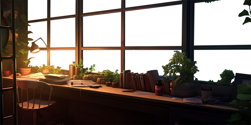 【透過素材】窓だけ透過部屋15枚(Lo-fi,Chillout,Relax,落ち着いた雰囲気,リゾート、都会の部屋)