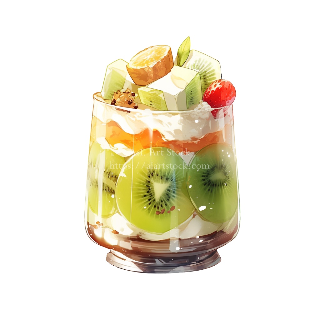 無料【透過素材】パフェ50枚(フルーツパフェ、チョコレートパフェ、マンゴーパフェ、ストロベリーパフェ、キャラメルパフェ)