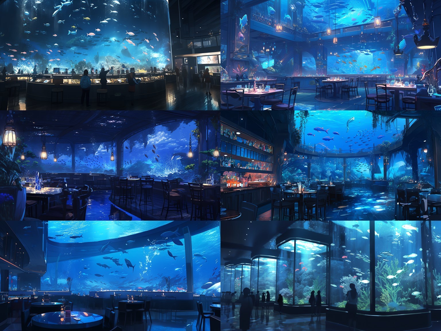  無料【背景素材】幻想水族館vol.1・100枚 - A.I. Art Stock - BOOTH Bildidee 