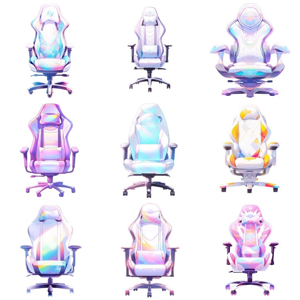 【透過素材】チェア50枚(ゲーミングチェア、オフィスチェア)