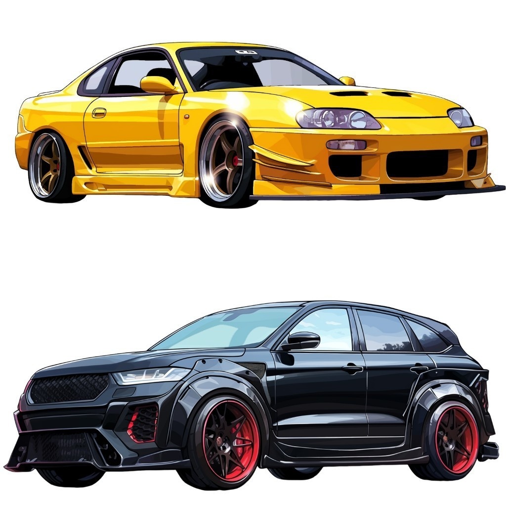 【透過素材】車50枚(高級車、スポーツカー、外車、SUV、オープンカー)