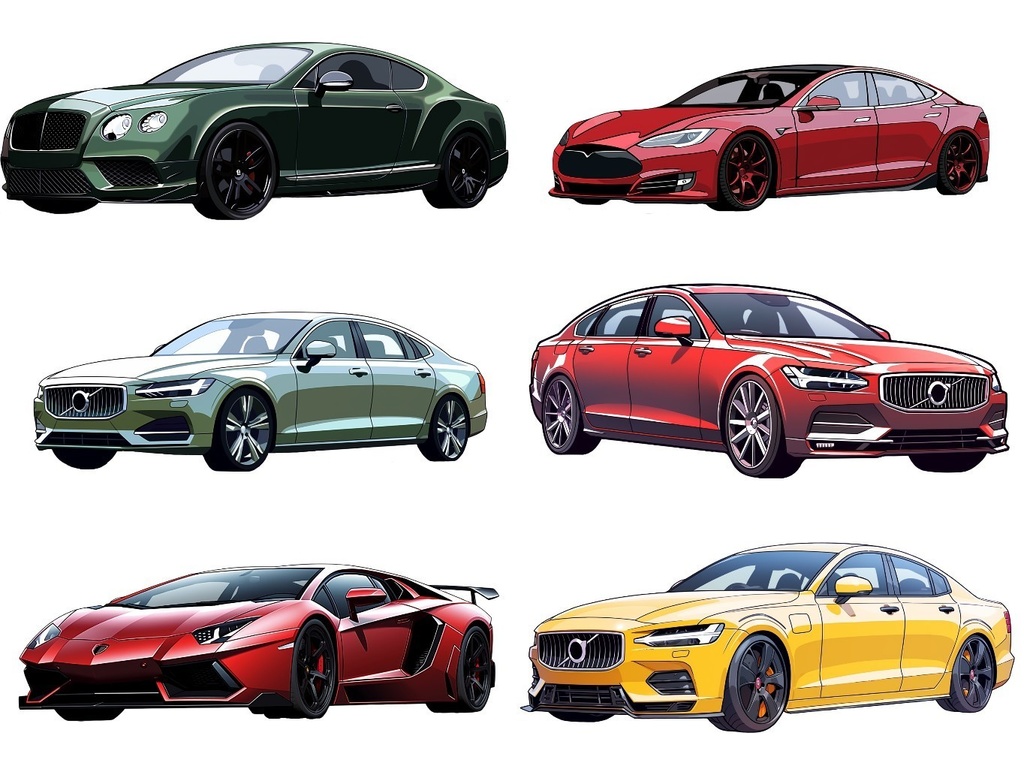 【透過素材】車50枚(高級車、スポーツカー、外車、SUV、オープンカー)