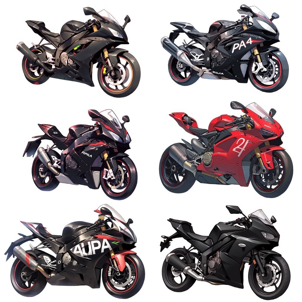 【透過素材】バイク50枚(スポーツバイク、ハーレー、ビッグスクーター、ビンテージ、SF系)