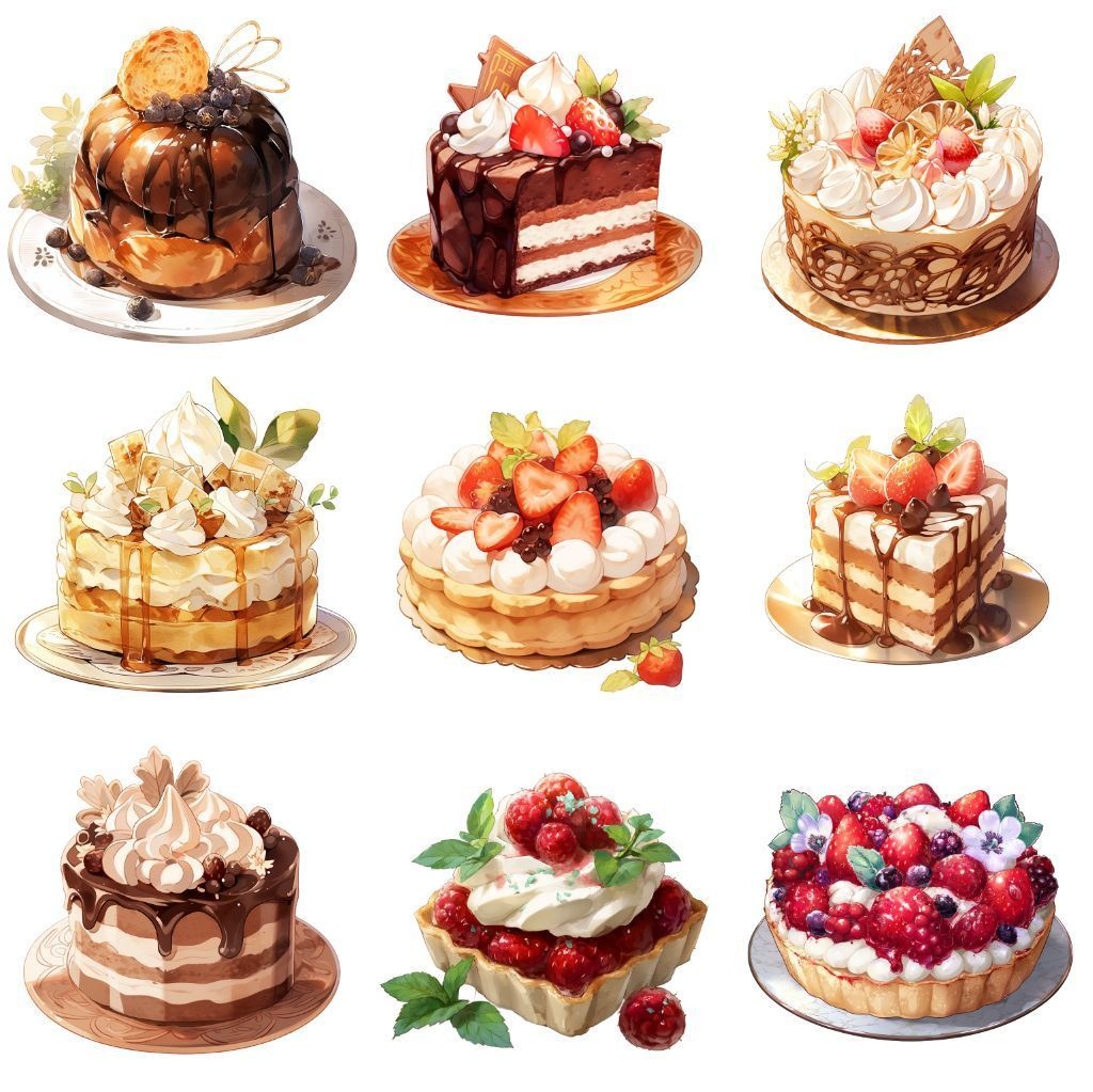 無料素材追加!【透過素材】2025クリスマス・サンタ衣装/女性・男性(立ち絵作成用素材)、ケーキ