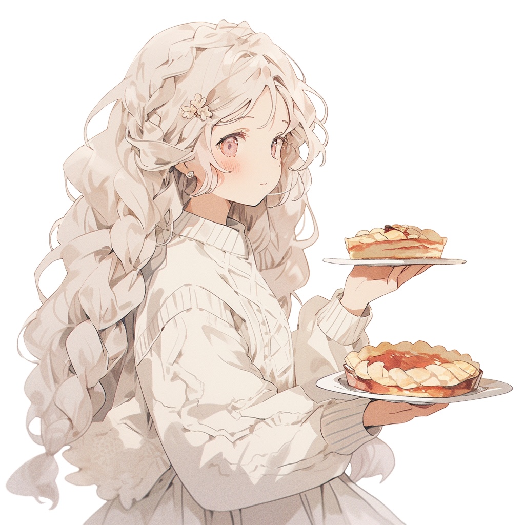 無料【透過素材】クリスマス・サンタ衣装/女性・男性(立ち絵作成用素材)、ケーキ