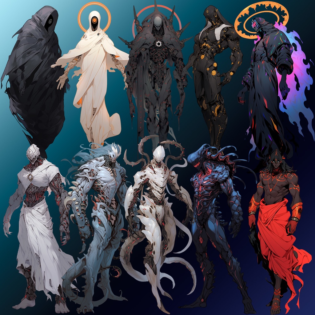 【透過素材】怪物50枚(ホラー系,モンスター,異形,神)