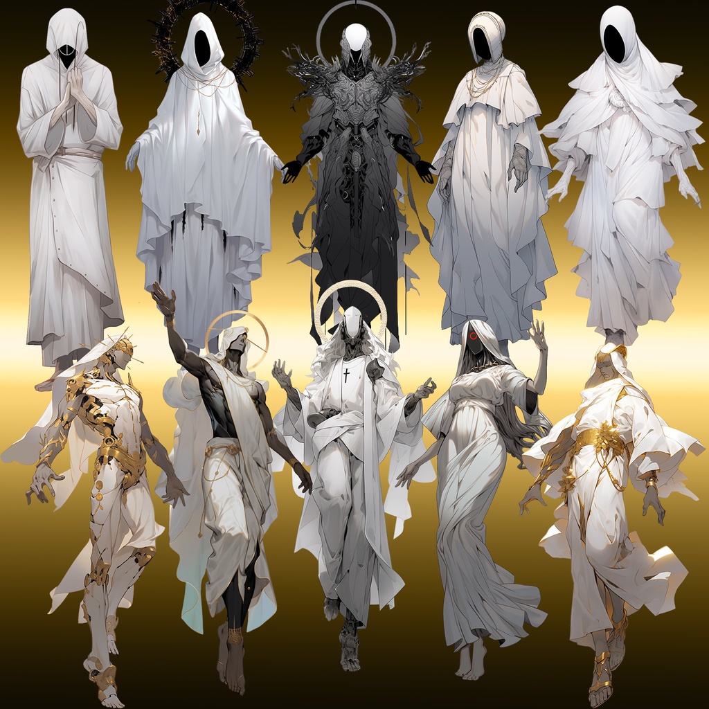 【透過素材】怪物50枚(ホラー系,モンスター,異形,神)