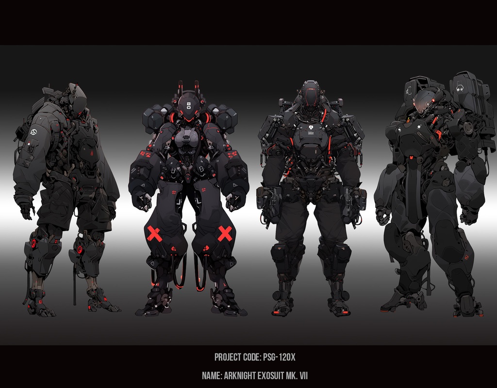 【透過素材】ロボット50枚(戦闘マシーン,パワードスーツ,ヒューマノイドロボット)