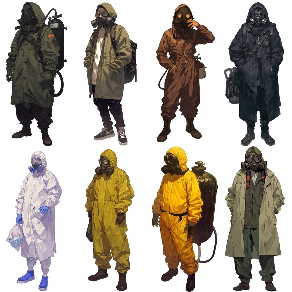 【透過素材】立ち絵・特殊部隊30枚(対NBC兵器中央特殊武器防護隊vsテロリスト)