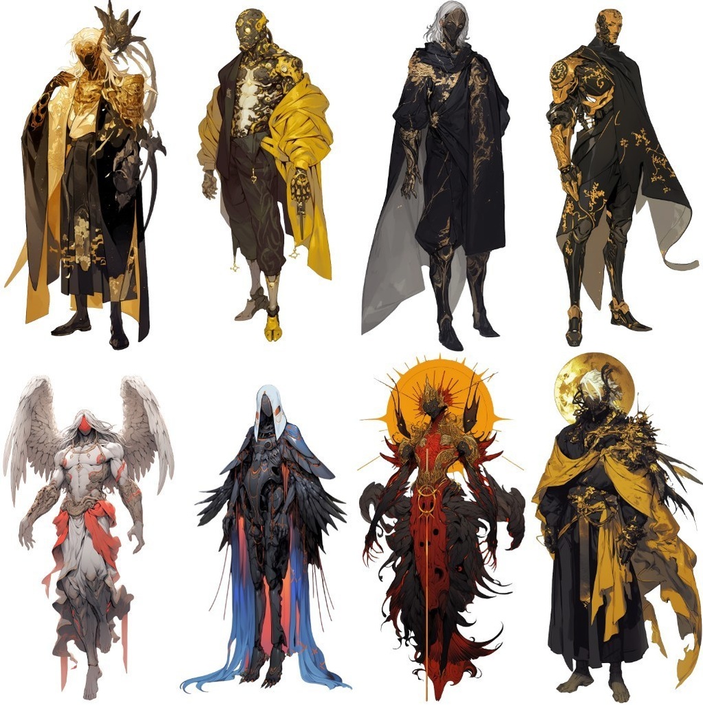 【透過素材】邪神50枚(死神,魔人,悪魔,デウス・エクス・マキナ,冥界神,モンスター,怪物)