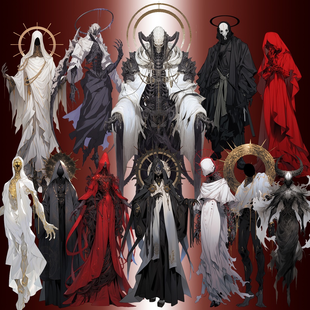 【透過素材】邪神50枚(死神,魔人,悪魔,デウス・エクス・マキナ,冥界神,モンスター,怪物)