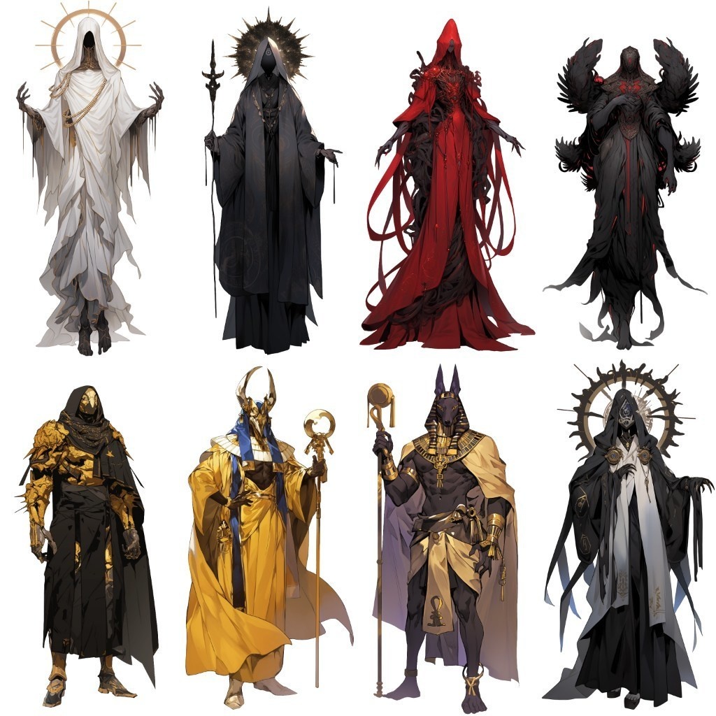 【透過素材】邪神50枚(死神,魔人,悪魔,デウス・エクス・マキナ,冥界神,モンスター,怪物)