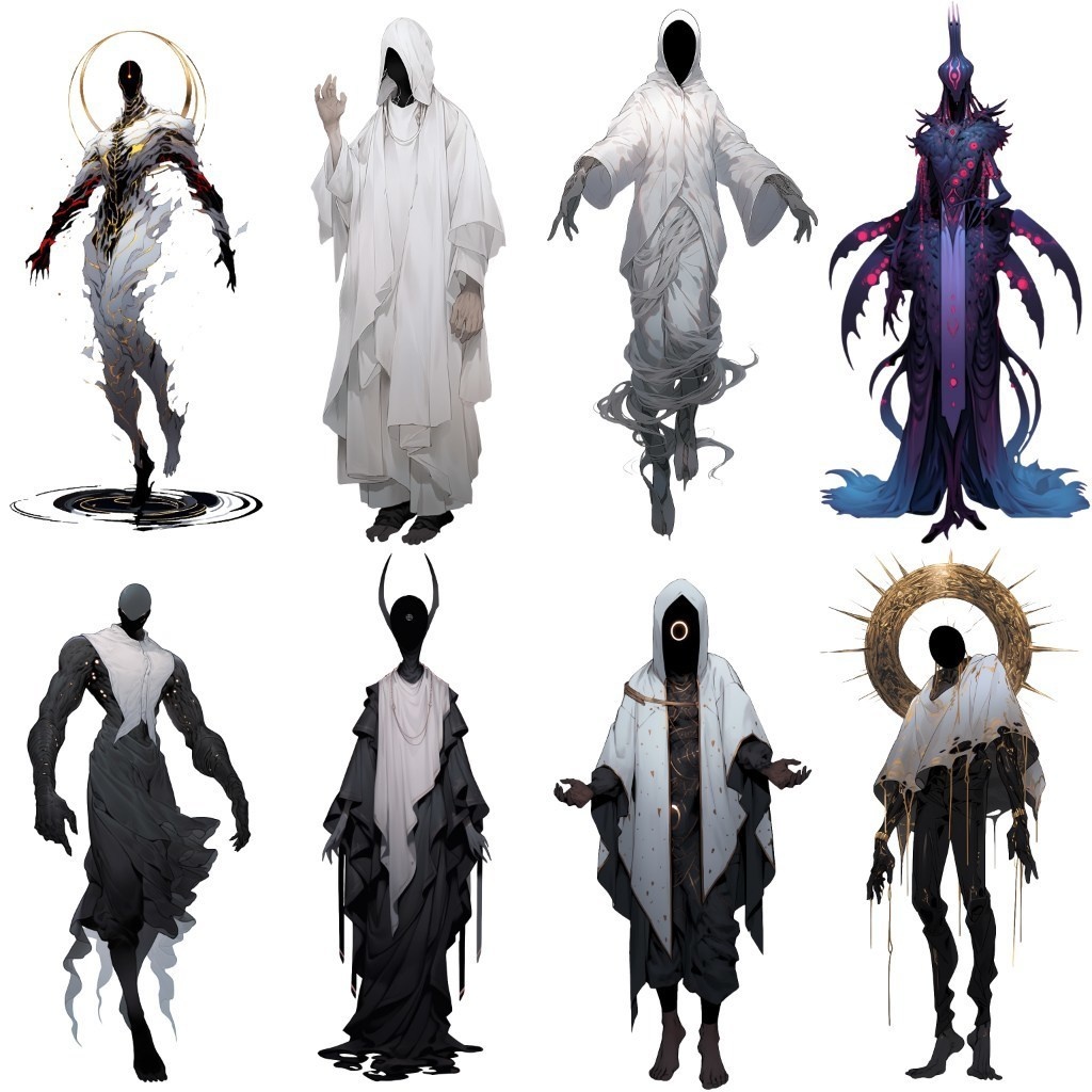 【透過素材】邪神50枚(死神,魔人,悪魔,デウス・エクス・マキナ,冥界神,モンスター,怪物)